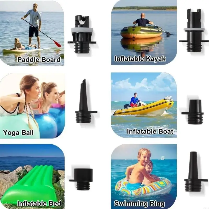 6 Piece Coils Air Pumps Adapter Set Leak Proof for Various Inflatable Products 