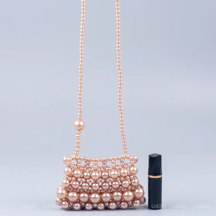 Small Pearl Beads Restoring Ancient Ways Design Manual Fairy Joker Mini Bag Summer Girl Worn One Shoulder Beach Bag