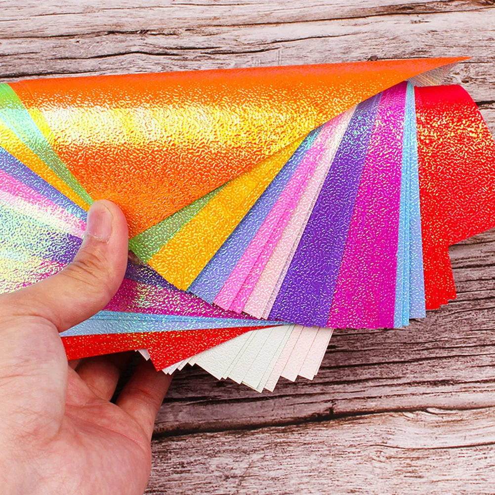 400Pcs Pearlescent Shining Paper DIY Craft Origami Scrapbooking Greeting Cards Relax Mind Share Artworks Happy Times