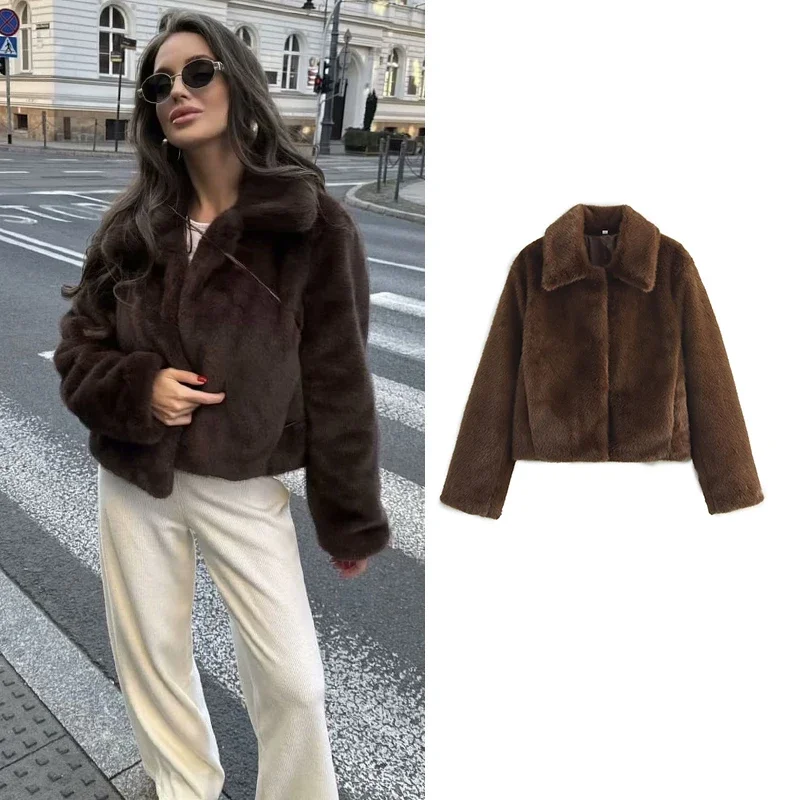 

2025 New Jackets Women's Coat Autumn Chic and Elegant Warm Fur Women's Jacket Coat Fashion Youth Street Comfort Outerwear