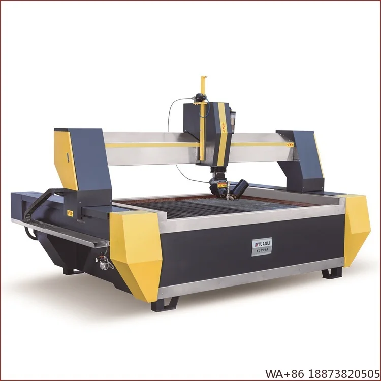 مكونات المحرك عالية الدقة 5 محور CNC آلة قطع المياه النفاثة بلاط الحجر الصلب 60000 رطل لكل بوصة مربعة الضغط العالي مع مضخة الأساسية #1