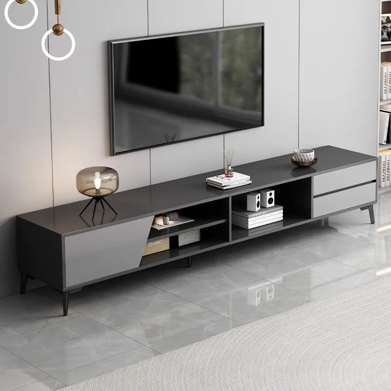 

TV cabinet, living room, household small apartment, modern simple floor-to-ceiling storage and storage integrated TV cabinet