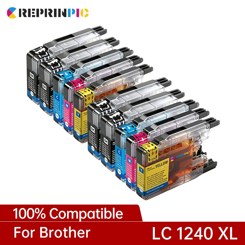 Cartucho de Tinta LC1240 LC 1220 XL Compatível com Impressoras Brother 1240 MFC-J430W J5910 MFC-J625 J6510DW MFC-J6710DW J925DW