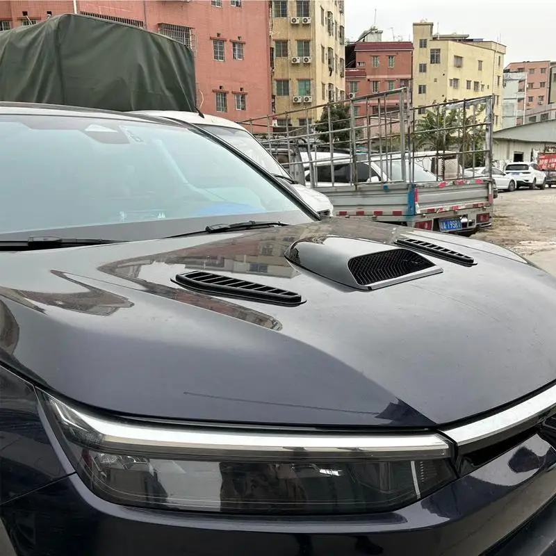 

3D вентиляционные отверстия для капота автомобиля, Реалистичная наклейка на вентиляционное отверстие капота двигателя, наклейка на вентиляционное отверстие для увеличения внешнего вида автомобиля, наклейки