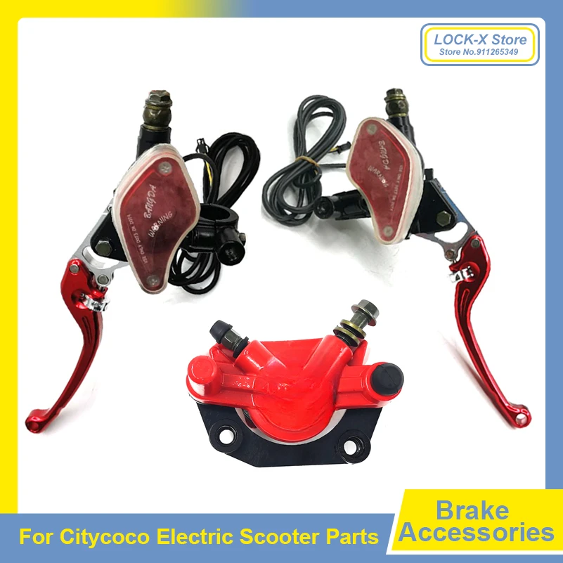 Electric Vehicle Disc Brake Upper Pump with Hydraulic Pump,  Handle Lever for Citycoco Modified Accessories Parts