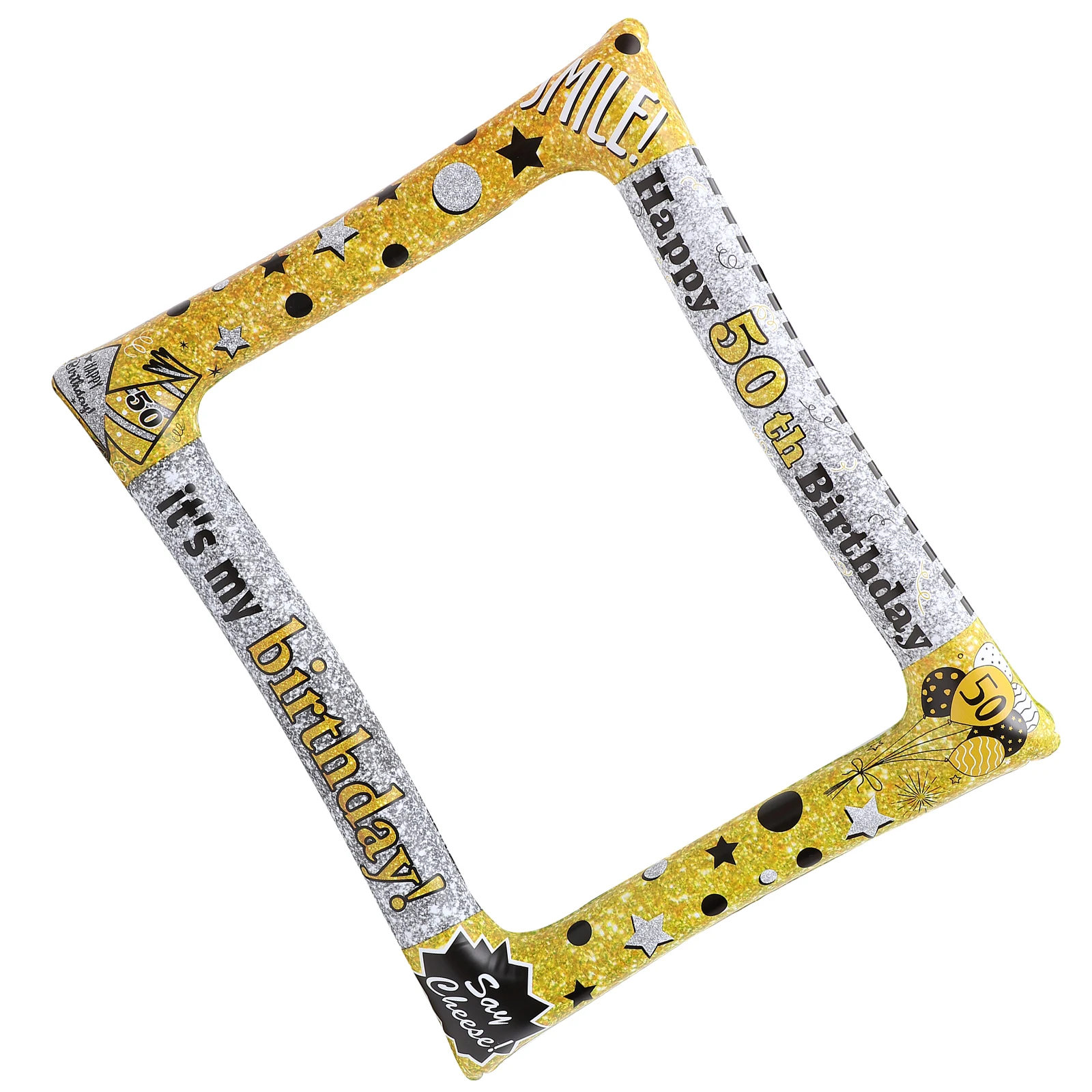

Birthday Photo Prop Inflatable Frame Fun Photography Accessory for Party Ornament Selfie Lovers Decor Selfie Frame