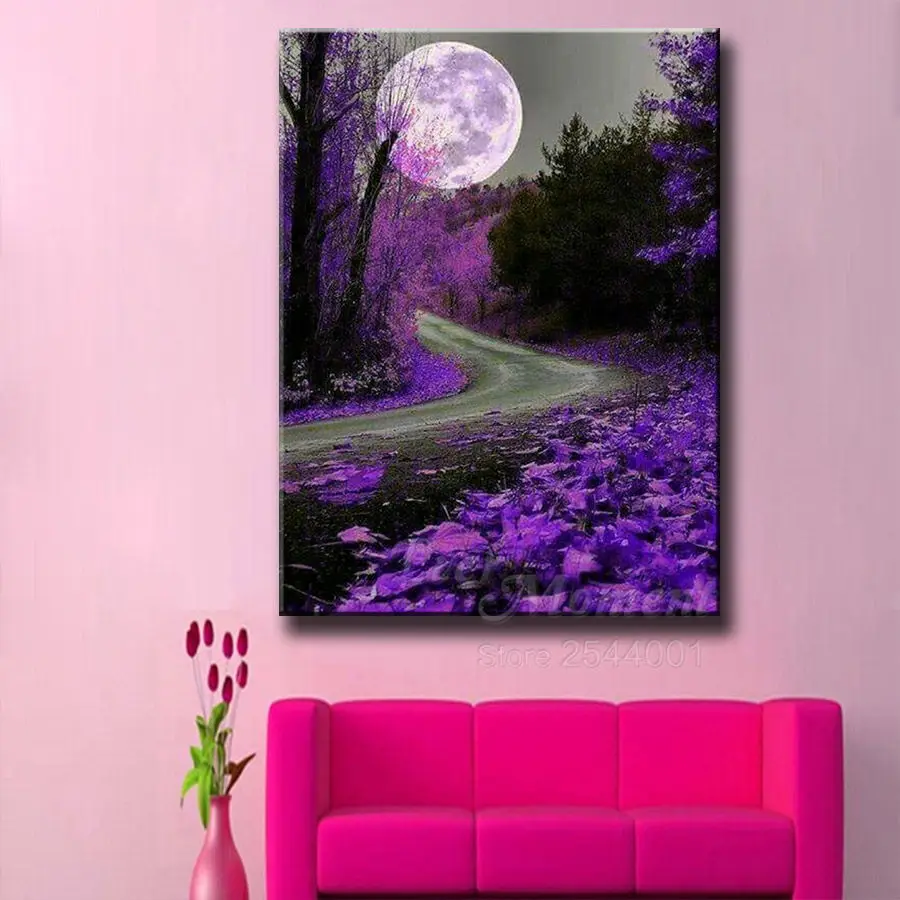 Ever Moment Diamond Painting Moon Nature Landscapes Paint By Diamond Resin Drill Beads Art Wall Decoration Gift 3F2489