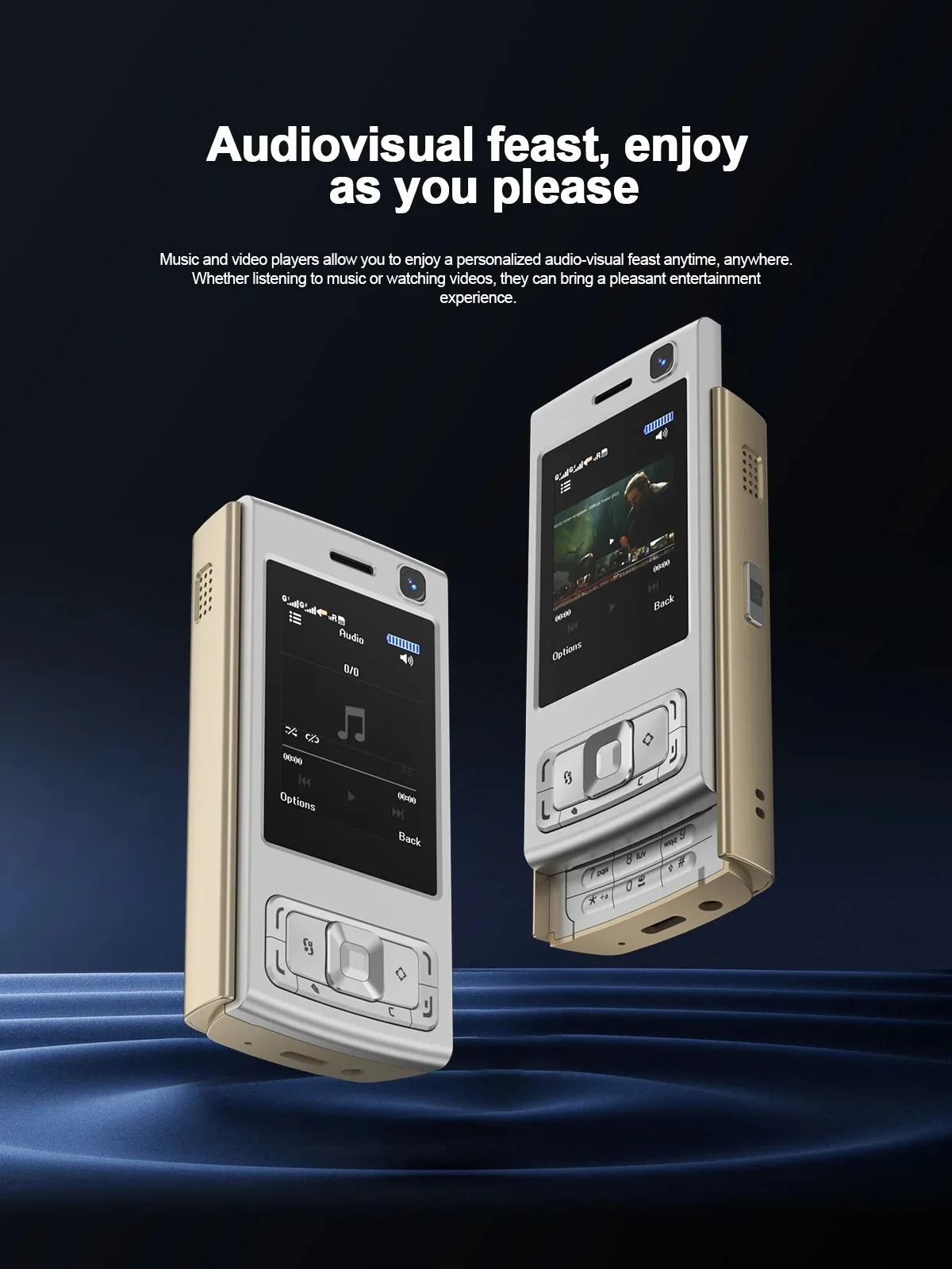 N95 Pro 2G Mini CellPhone 2.0inches Dual SIM Daul Standby GSM Mobile Phone Flashlight FM Radio Bluetooth Stylish Slider Phone