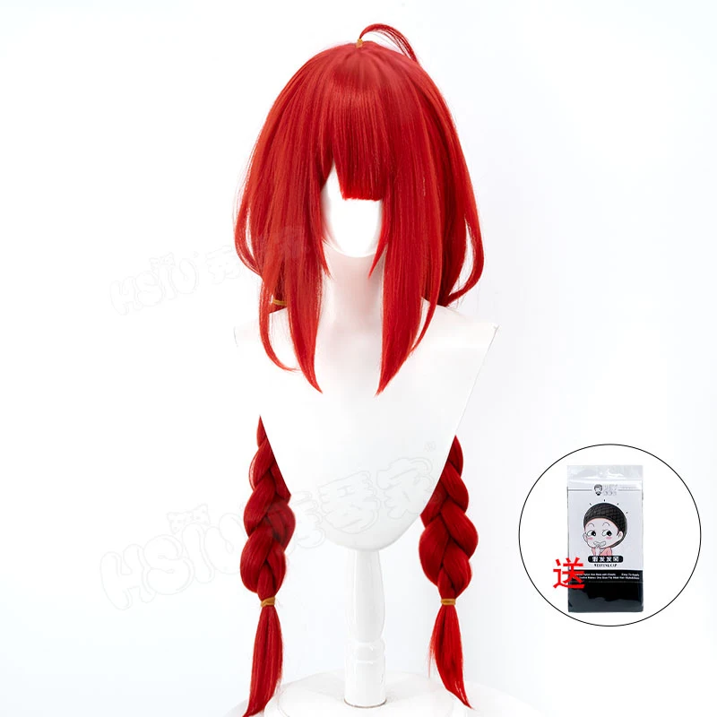 New Game Zenless Zone Zero Ukinami Yuzuha Cosplay Wig Girl Red Braided Long Hair Heat Resistant Synthetic Wigs Halloween Prop
