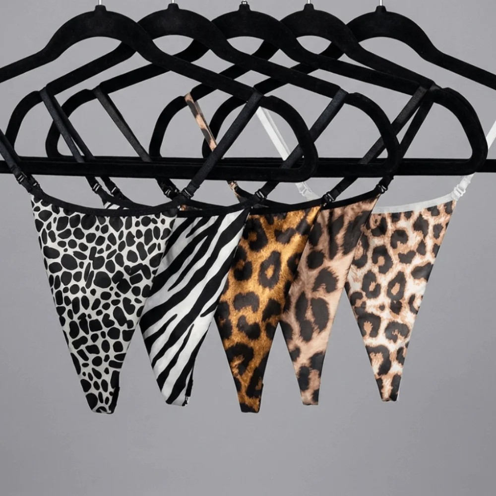 Lingerie Sexy Ladies Seamless T-Back Low-Rise Women Thong Sexy Panties Briefs Leopard G-string