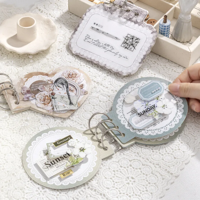 1 pacote/2 pacote 15 folhas/pacote um toque suave no seu caderno com base de formas personalizadas para colagem mãos série artesanal folha solta