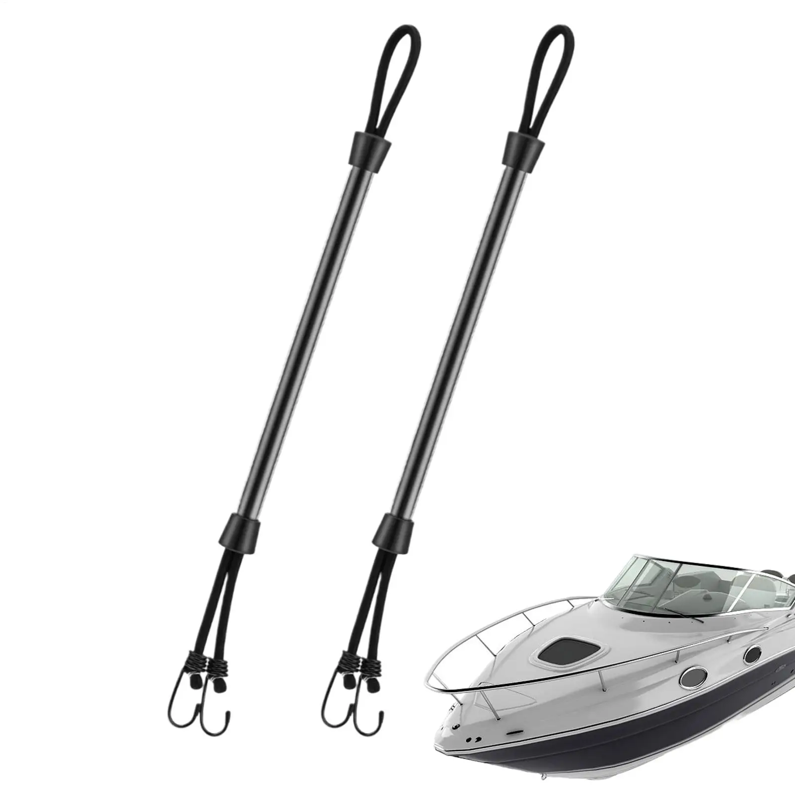 Boat Docking Pole with Anti-Collision Tip Adjustable Mooring Hook for Pontoon Dinghy Small Boats, Dock Assist & Fending Off Tool