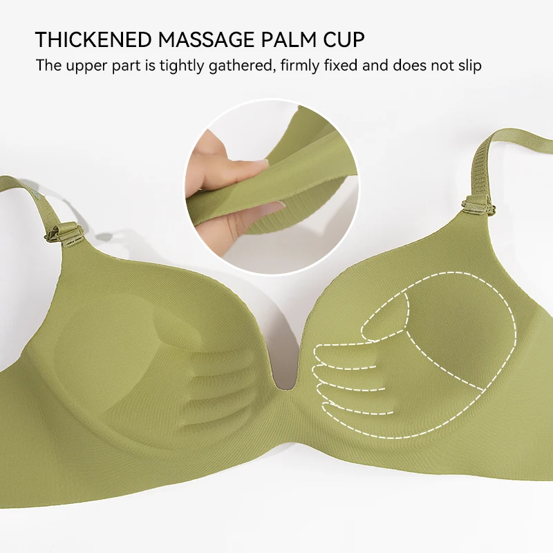 حمالة صدر FallSweet Candy للثدي الصغير للنساء، دعم ناعم لاسلكي مضاد للترهل، مجموعة ملابس داخلية من الجانب للثدي