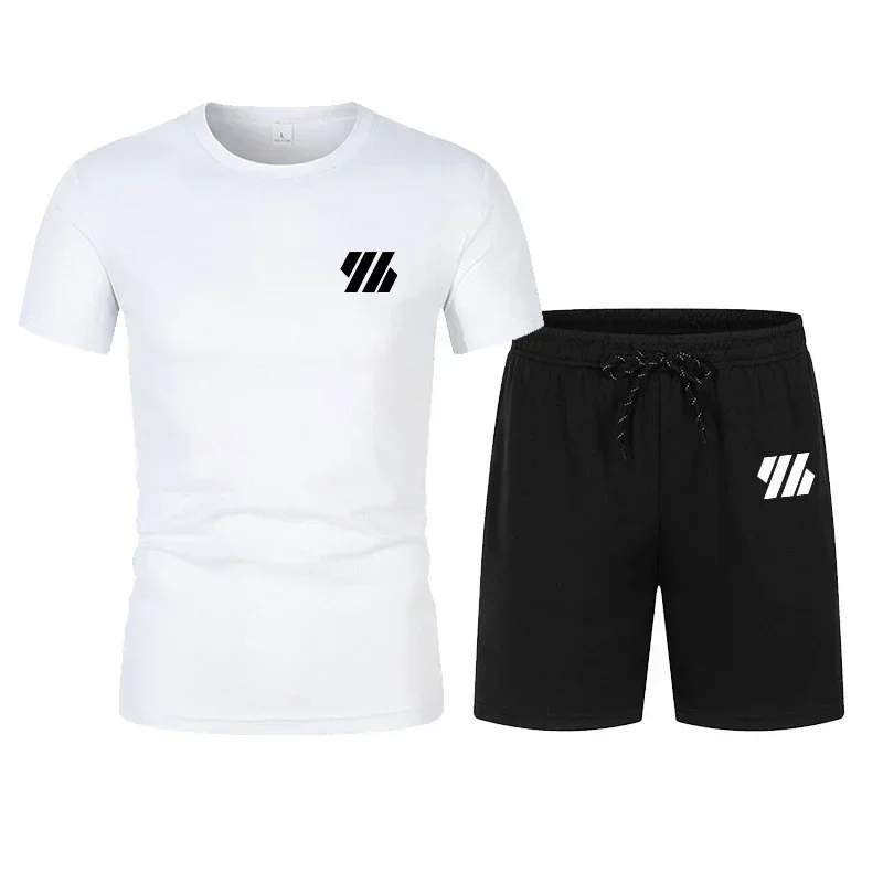 2025 New Men's Sportswear Comfortable Running Gym Two Piece Summer Sports Set Suitable for Men's Fashion High Quality Sports Set
