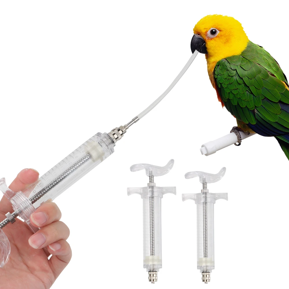 Baby Vogel häuschen klebbar 20ml/50ml Papageien fütterung spritze Vogel liefert hand erhabenen Stillen