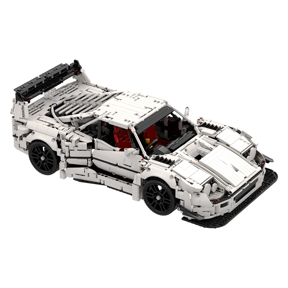 Gobricks MOC Retro Classic Supercar F40 Liberty Walk klocki miejskie high-tech wersja wyścigowa kreatywność zabawka ceglany prezent dla chłopca