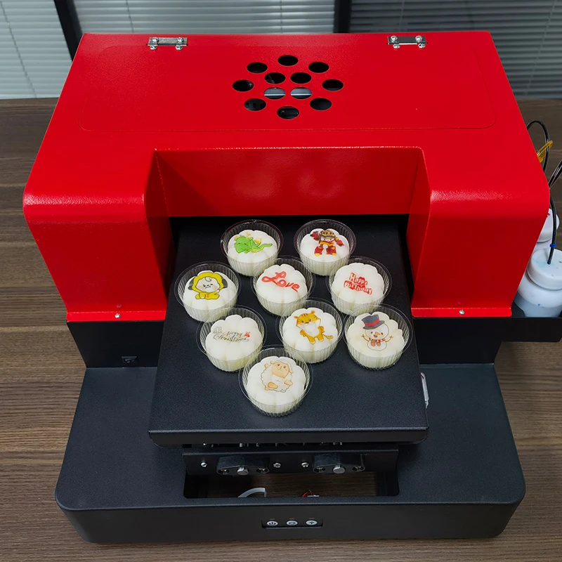 Stampante per zucchero inchiostro commestibile torta per alimenti macchina da stampa per fogli di zucchero stampante per carta cerata commestibile stampante per modelli di torte Macarons fantasia fai da te