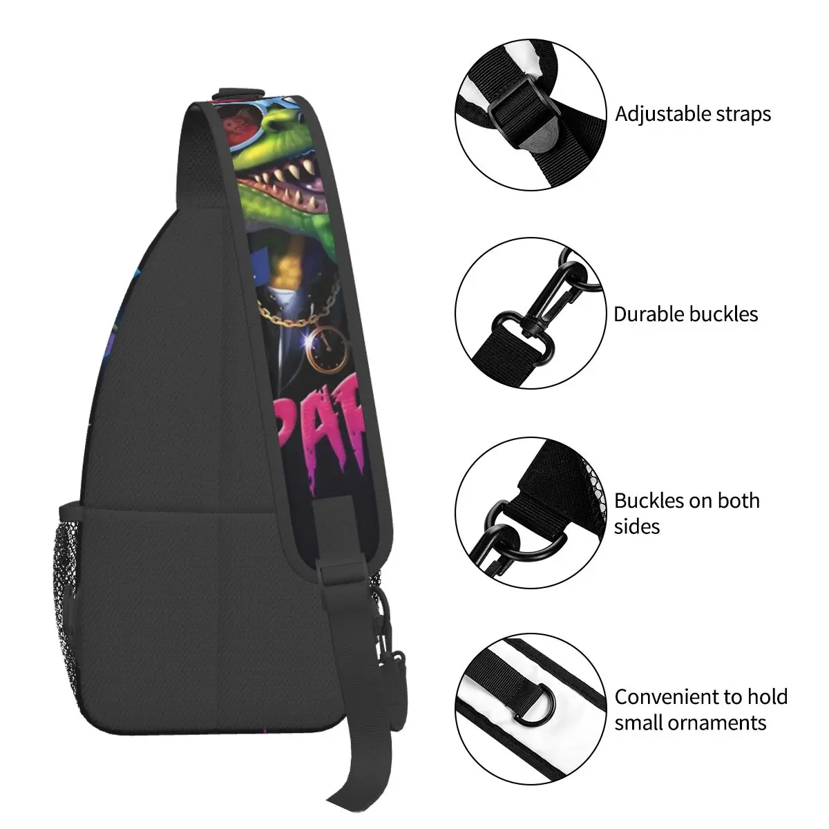 Crossbody Bag Sports Gremlins Party Chest Bag Unisex Mulheres Homem Moda Ombro Mochilas De Viagem