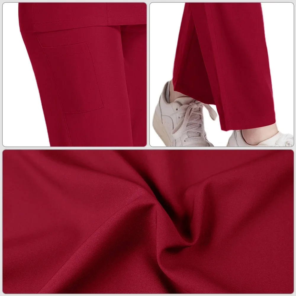 Medische scrubs-uniformen met lange mouwen Mode Ademend Ziekenhuisverpleegstersuniformen Sets Jogger-type verpleegsters-scrubset met korte mouwen