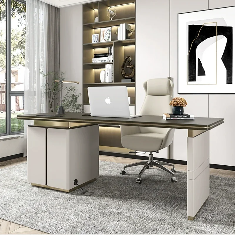 

Wooden Designer Luxury Executive Desk Storage Drawers Home Modern Studying Office Desks Laptop Home Scritorio Office Furniture