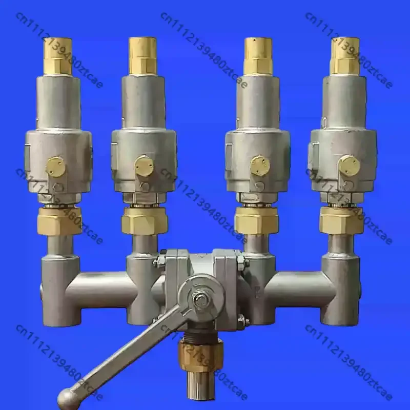 DQS-25A Stainless Steel Cryogenic 3-Way Ball Valve Tanker Storage Tank Safety Valve Base Fitting