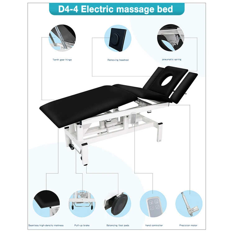 Stationary Chiropractic Massage Table with Holes Electric Massage Table Sale for Hospitals