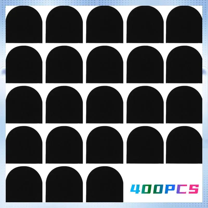 BA-400Pcs غطاء ميكروفون محمول للاستعمال مرة واحدة للزجاج الأمامي لاستوديو تسجيل KTV كاريوكي أسود