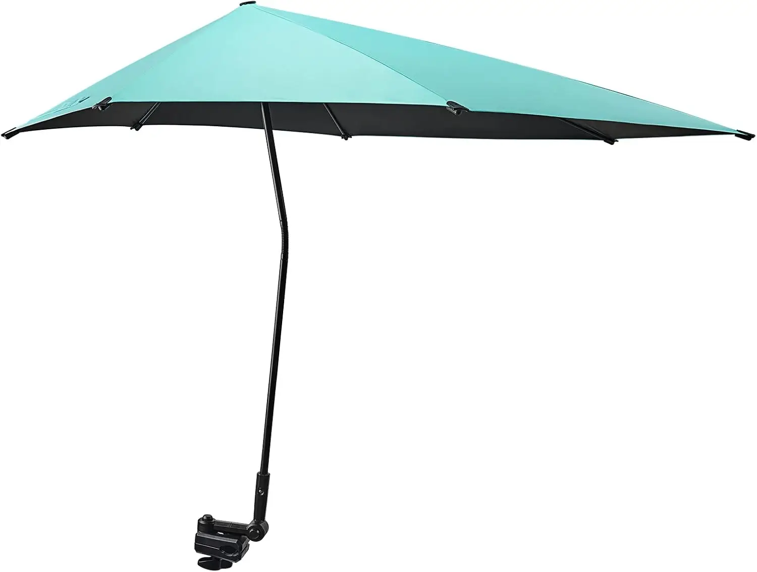 

UPF 50+ Adjustable Beach Umbrella XL with Universal Clamp for Chair Stroller Wheelchair Golf Cart Bleacher Patio