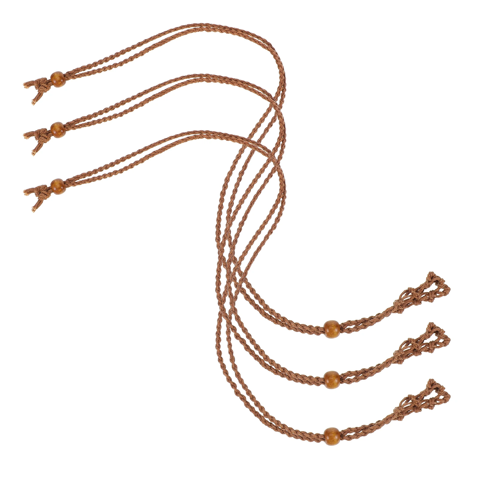 

3 Pcs Hand-woven Necklace Cord for Stones Diy Making Cage Holder Gem Crystal Wax Rope Necklaces