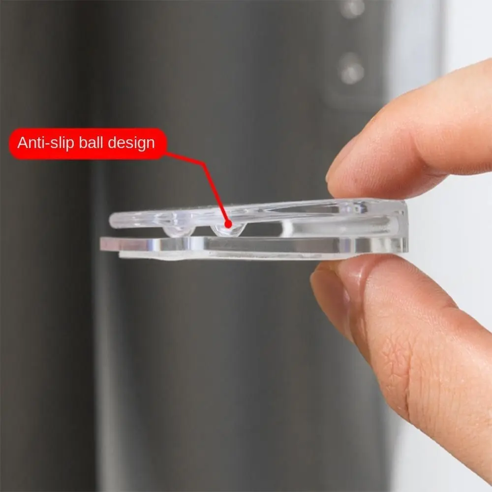 1/2/4/8Pcs Self Adhesive Shower Curtain Clips Practical Anti Splash Spill ABS Anti Slip Bedsheet Clip Shower Curtain Hook