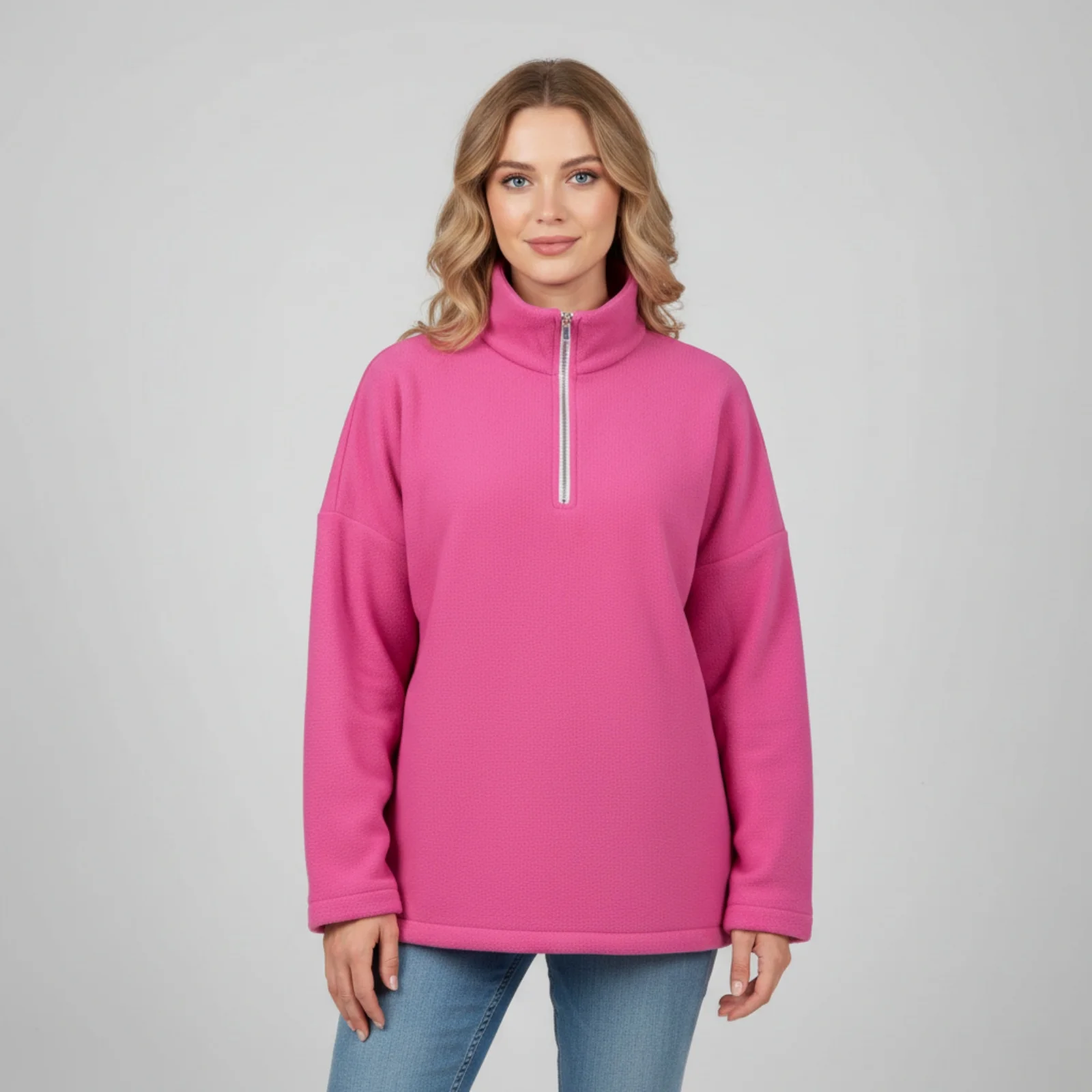 

Women Solid Color Coat Long Sleeve Stand Collar Jacket