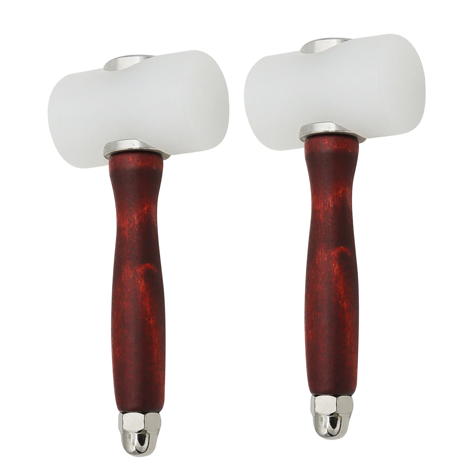 

2Pcs Dual Head Nylon Hammer Wood Handle Engraving Mallet Stamping Punching Crafting Tool Nylon Hammer for DIY