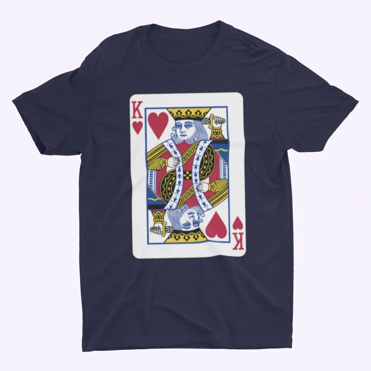 

King Of Heart Fun Unisex t-shirt Sizes S-5XL Adult Regular Fit O-Necked T-shirt Classic T-Shirt Men's clothing