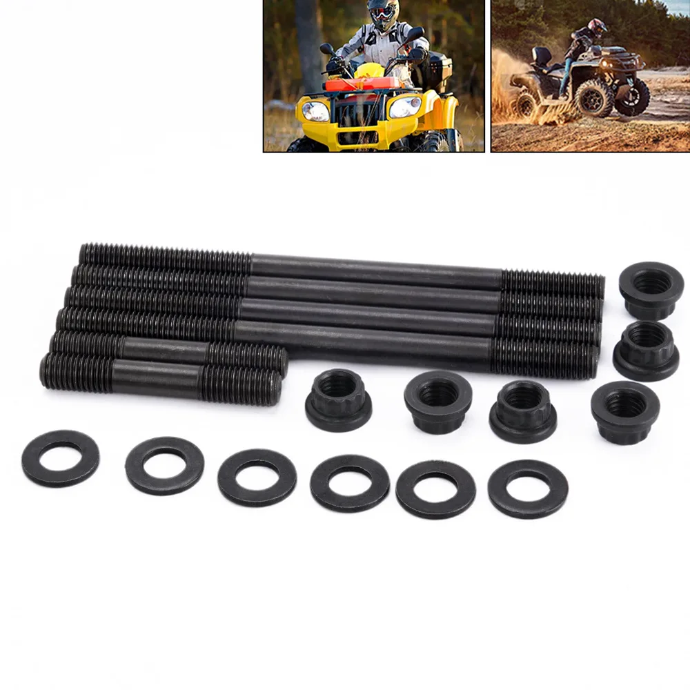 Cylinder Head Stud Kit for Yamaha Rhino 660 2004-2007 Raptor 660 2001-2005 Chromoly Steel Bolts