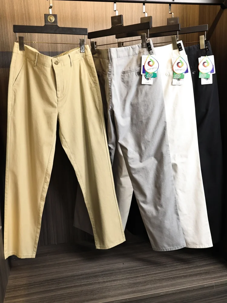 

Silky Smooth! Mélange of Lenzing! Spring Summer Lightweight Cool Feeling Drapey Breathable Versatile Straight Casual Pants Men
