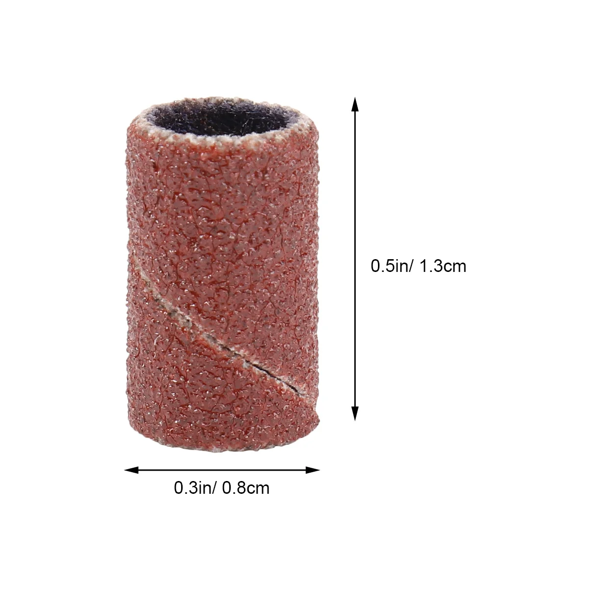 100pcs Nail Drill Sanding Bands 1/2'' Drum Diameter 180# Grit For Polishing Natural Artificial Nails Wood Metal Plastic Ceramic