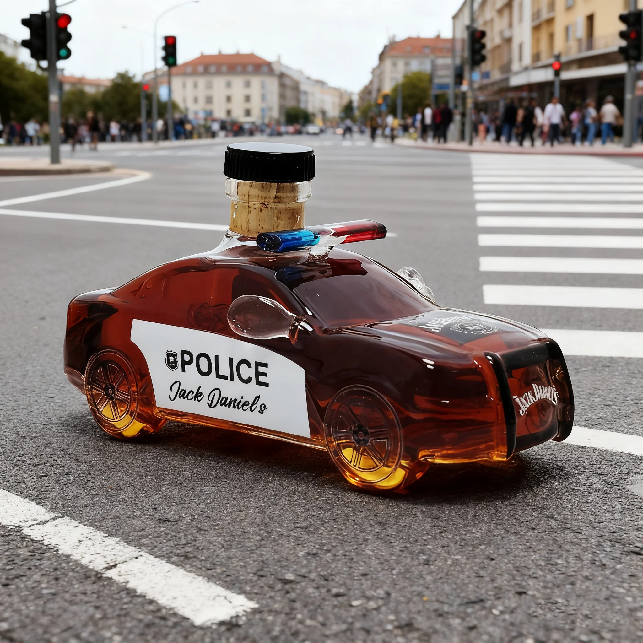 Politie Cruise Glazen Whisky Karaf met 3D Middelvinger Bulldog Ontwerp Transparante Shot Dispenser als Huisdecoratie Jack Dan