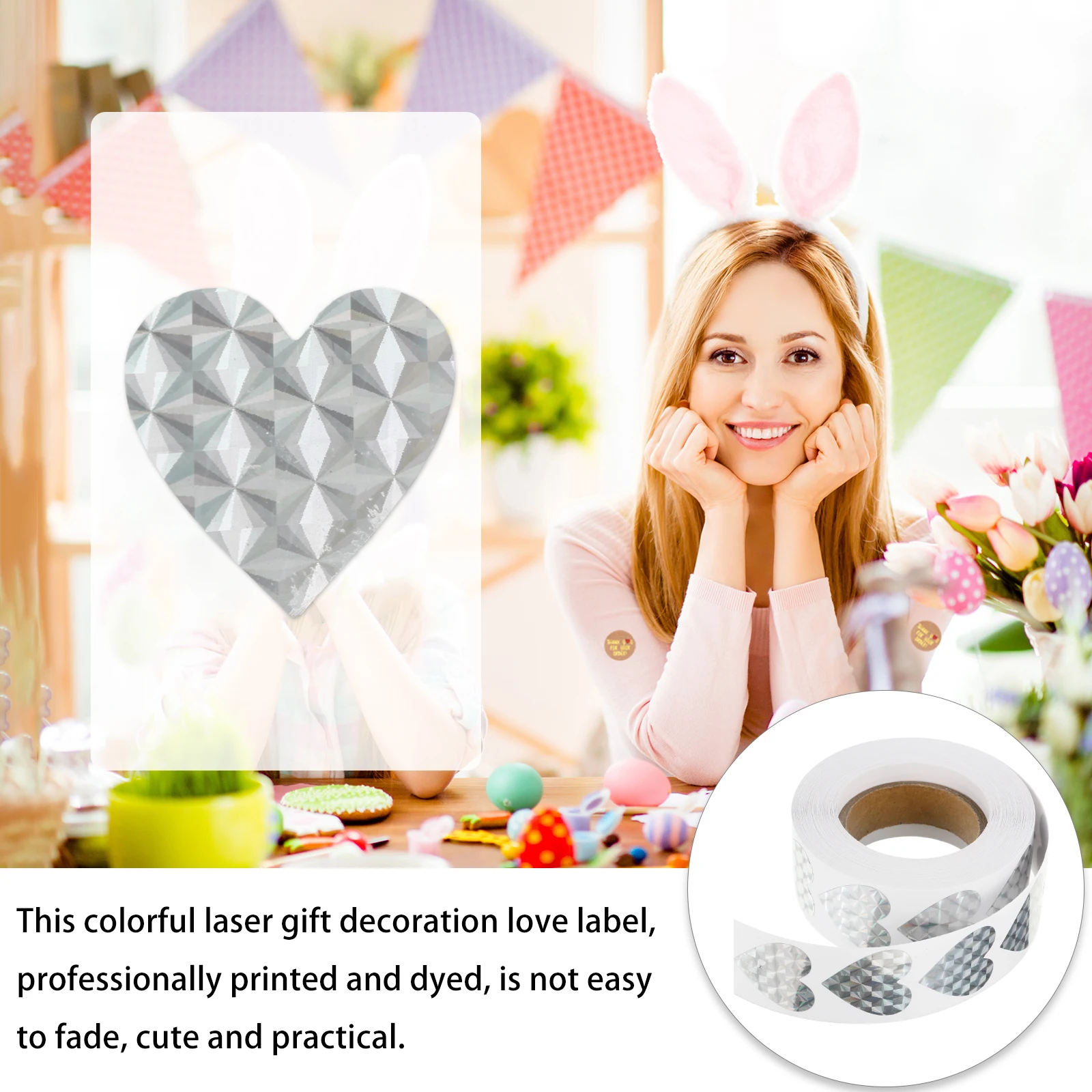 

Love Heart Stickers Sealing Labels for Gift Decoration Self Adhesive Paper Creative Heart Shape Design Folder Tags