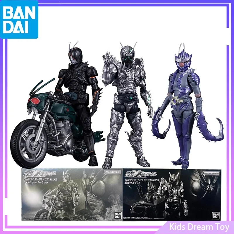 

Bandai In Stock Original Shokugan SHODO XX Kamen Rider BLACK SUN SHADOWMOON Anime Action Figures Model Toys for Boys Kids Gifts