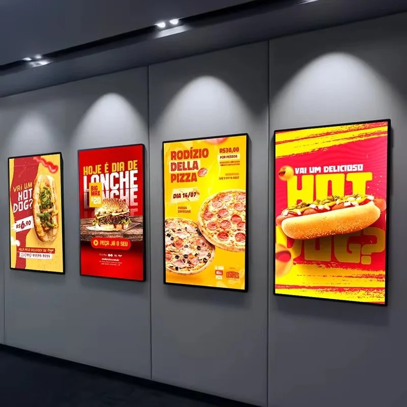 A3 A4 Ultra Slim Light Box LED Menu Board Advertising Light Boxes Wall Display Led Backlit Light Boxes Advertising Movie Poster