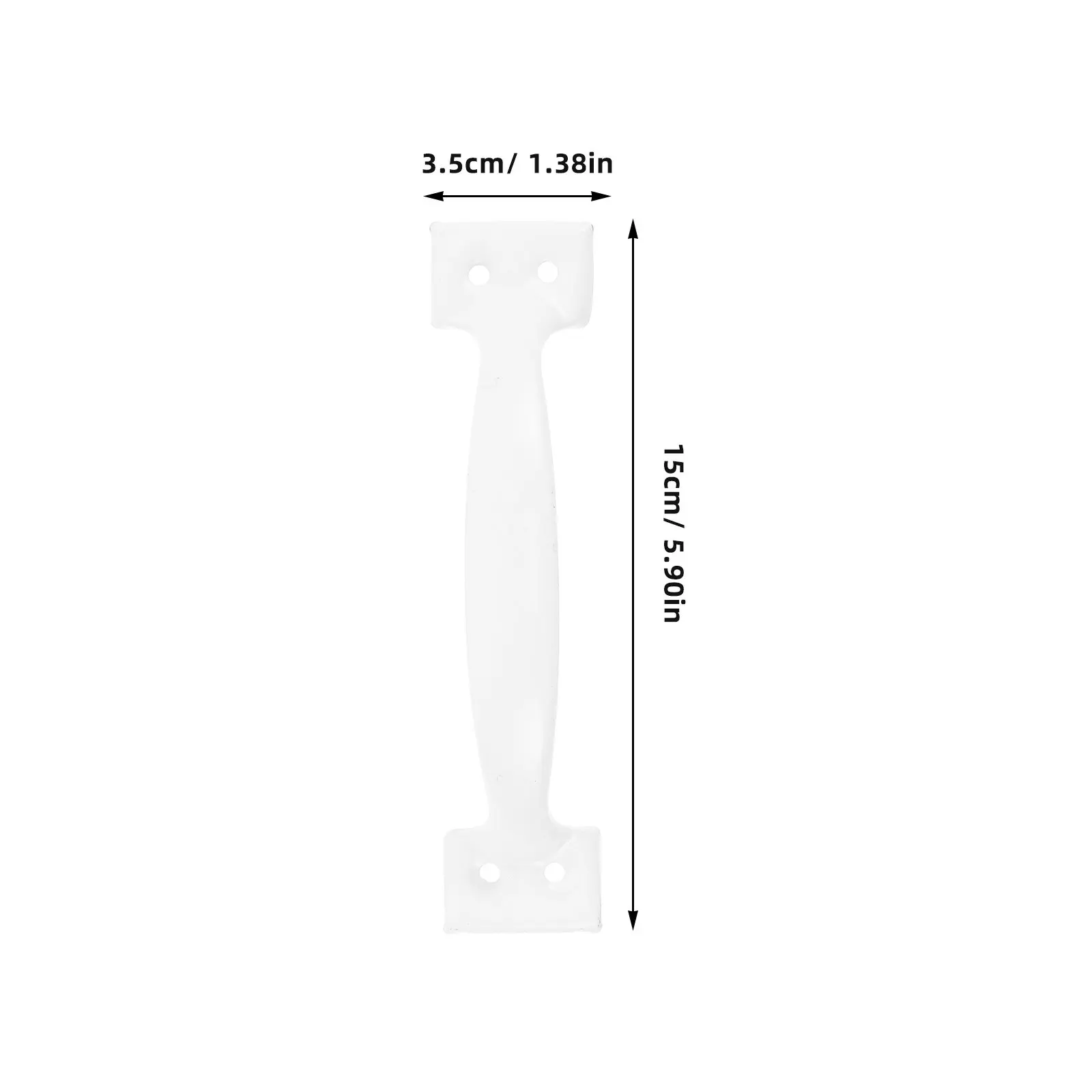 Comfortable Nonslip Arch Bow Pull Handle White Iron Surface Mount for Interior Exterior Doors Cabinets Drawers Dressers Rustic