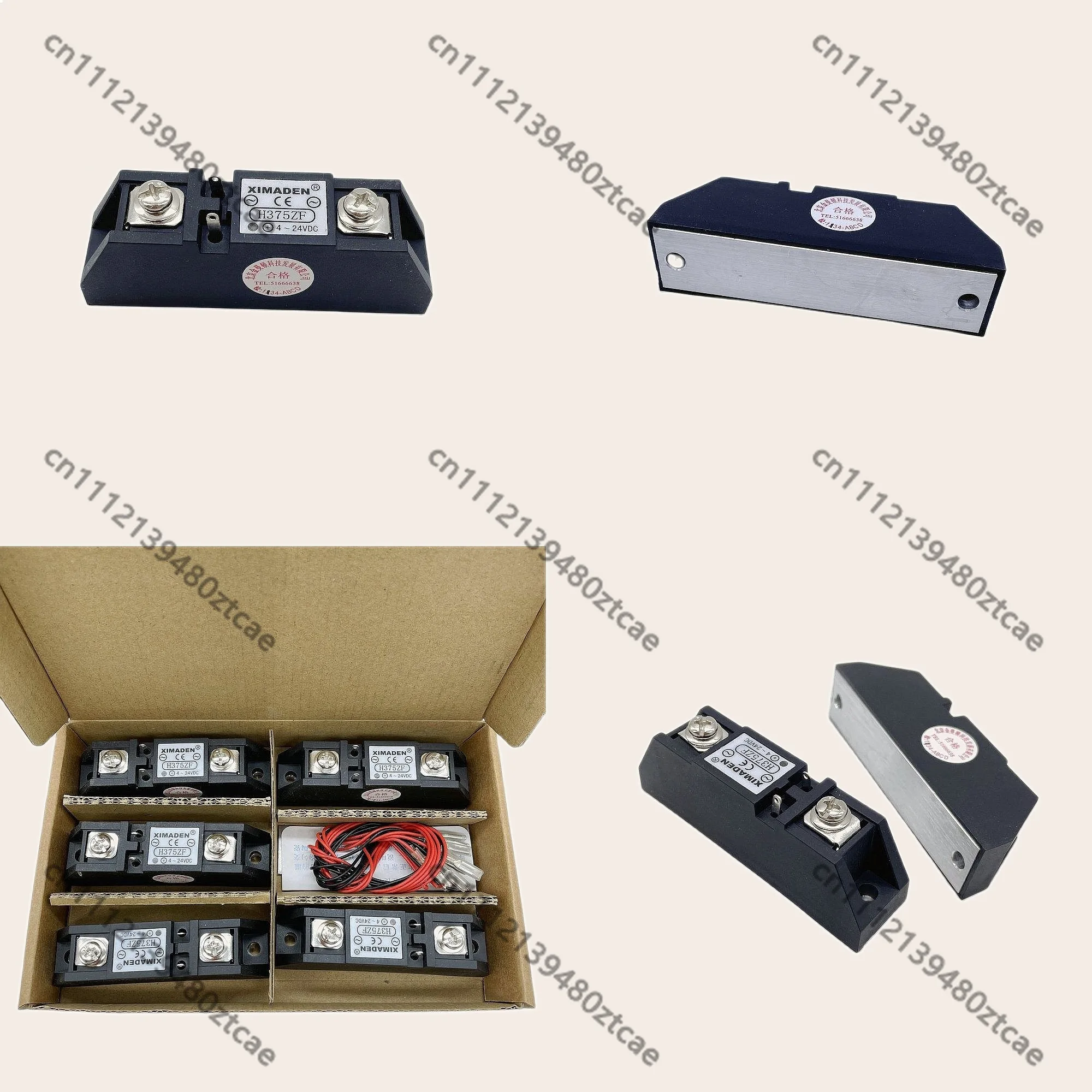 XIMADEN Industrial Solid State Relay 75A 4-24VDC DC Control AC Output H375ZF for Tempering Furnace SSR