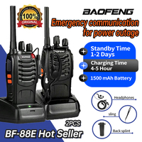 Baofeng BF-88E Pmr Handheld Intercom Communicator 16 Kanaal Lange Afstand Gesprek Walkie Talkie 5W 446Mhz Home Hotel Radio