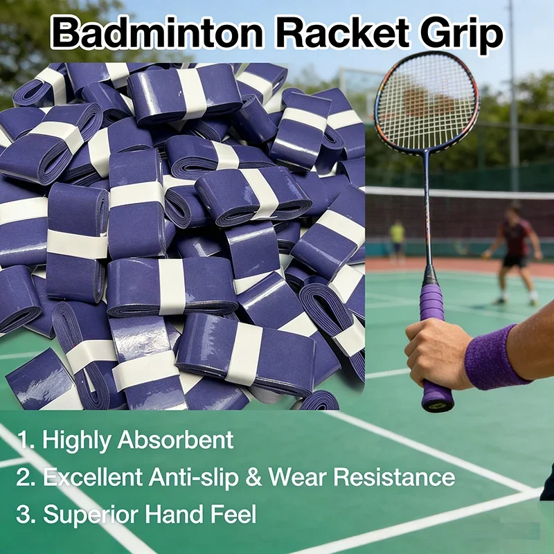Picture 4: 6piece Set Anti-Slip Badminton Grip Straps Shock-Absorbing Tennis Racket Sports Grip Pads for Enhanced Performance