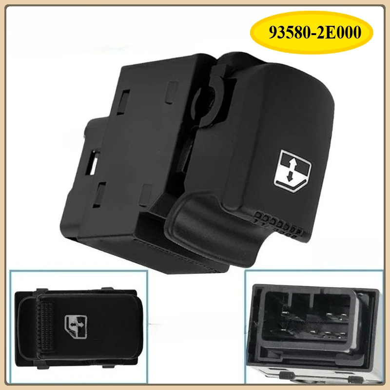 

93580-2E000 для Hyundai Tucson 2005 2006 2007 2008 2009 2010, автомобильный одиночный переключатель стеклоподъемника, кнопка управления