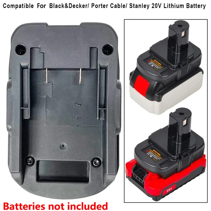 

Battery Converter Adapter For Black&Decker/Stanley For Porter Cable 20V Lithium Battery For Ryobi 18V P108 Battery Tool BPS18RL