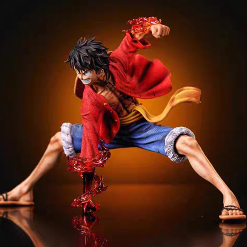Auf Lager One Piece Anime Figur 17cm Hockender Luffy Wechselnde Kampf-Actionfigur PVC-Modell Sammlerstück Spielzeug Kindergeschenk Ho
