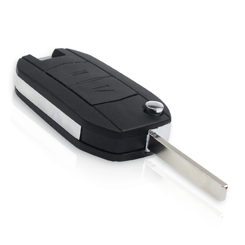 KEYYOU-carcasa de llave de coche modificada para Vauxhall, Opel Corsa C, Combo, Tigra, Meriva, Agila Fob, 2 botones, Flip remoto, sin cortar