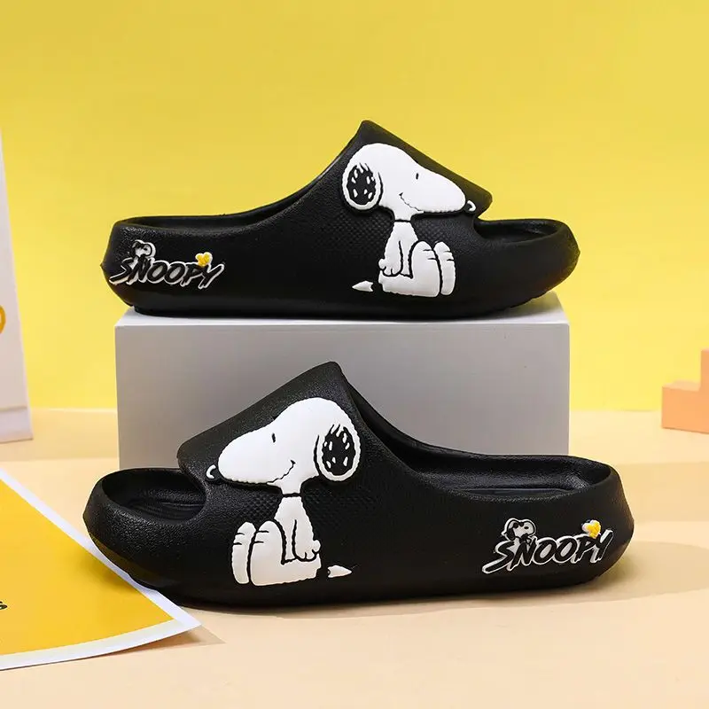 Kids Cartoon Snoopy Slide Slippers Boys Girls Non-Slip Thick Eva Soft Sole Lightweight Comfortable Indoor Bathroom Outdoor Beach