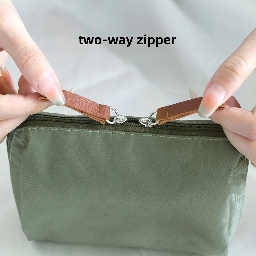 Simple Korean Style Mini Handheld Makeup Bag Portable Compact Cosmetic Storage Pouch For Travel Business Trip Daily On The Go